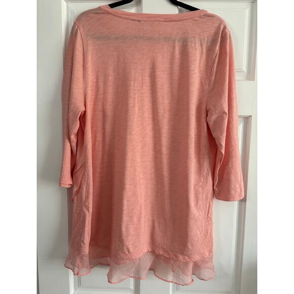 Soft Surroundings Women’s Grace Top Peach L - Picture 5 of 9